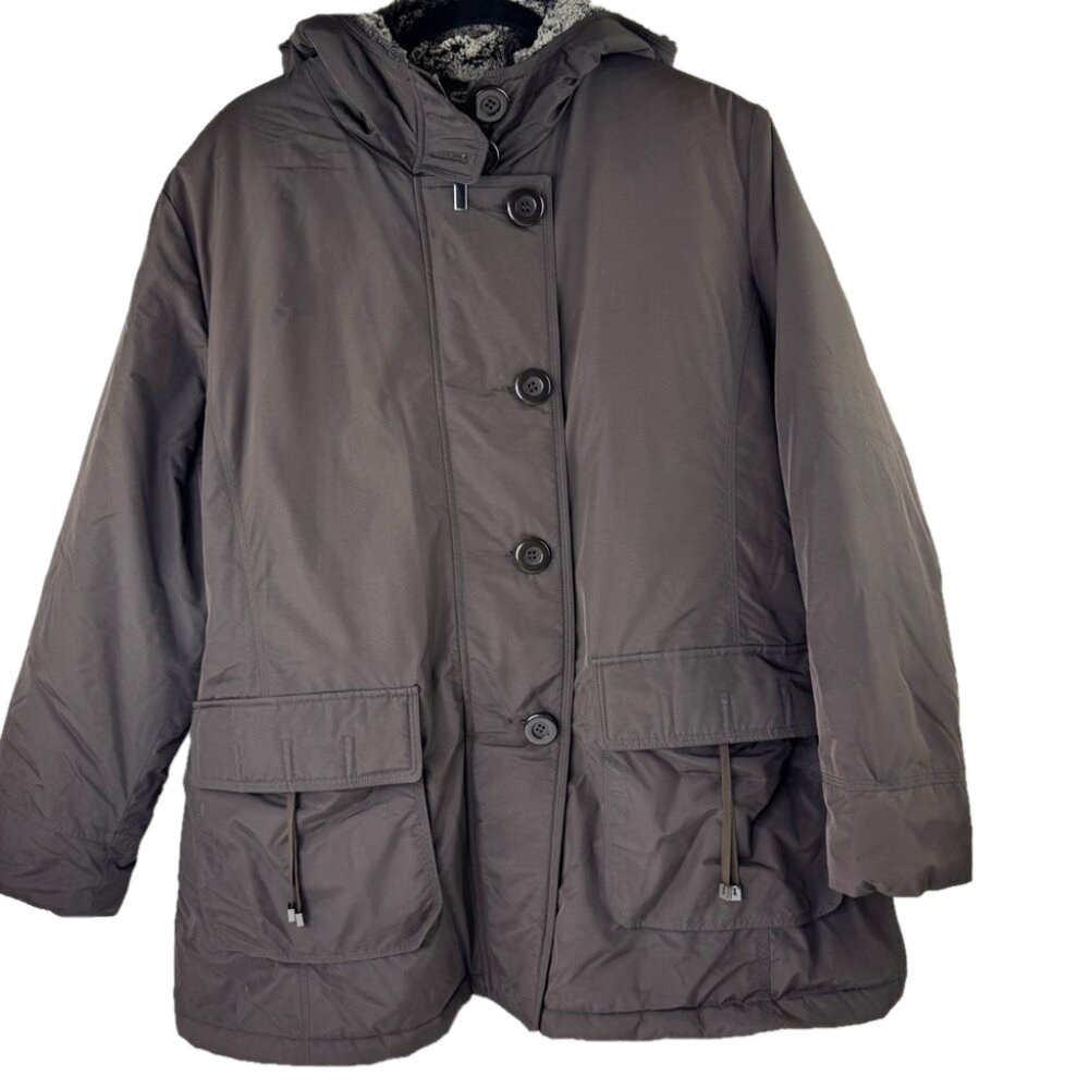 Nuage taupe super cozy fleece lined winter coat